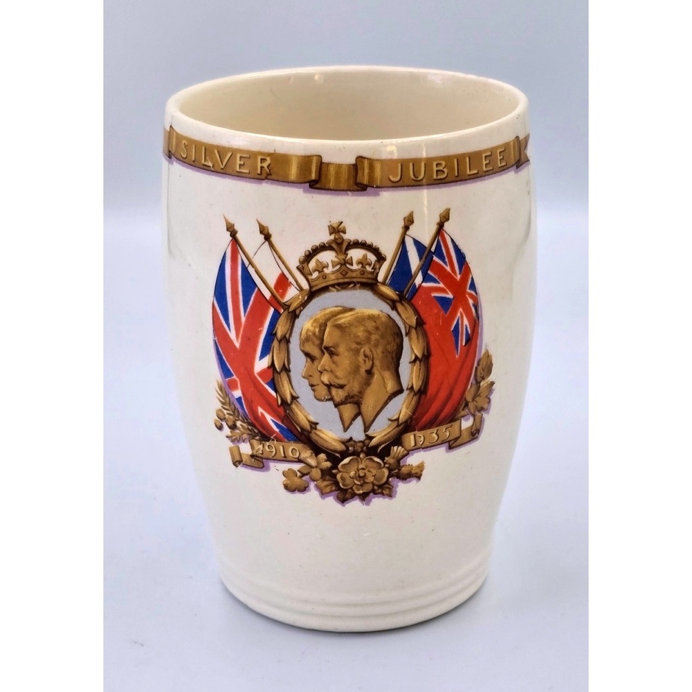 Myott Staffordshire BPMF King George Queen Mary Silver Jubilee 1935 Beaker Cup